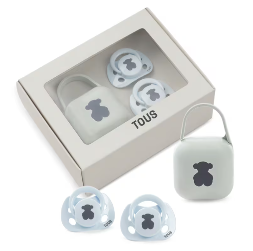 PACK 2 CHUPETES BEAR AZUL CELESTE - TOUS BABY