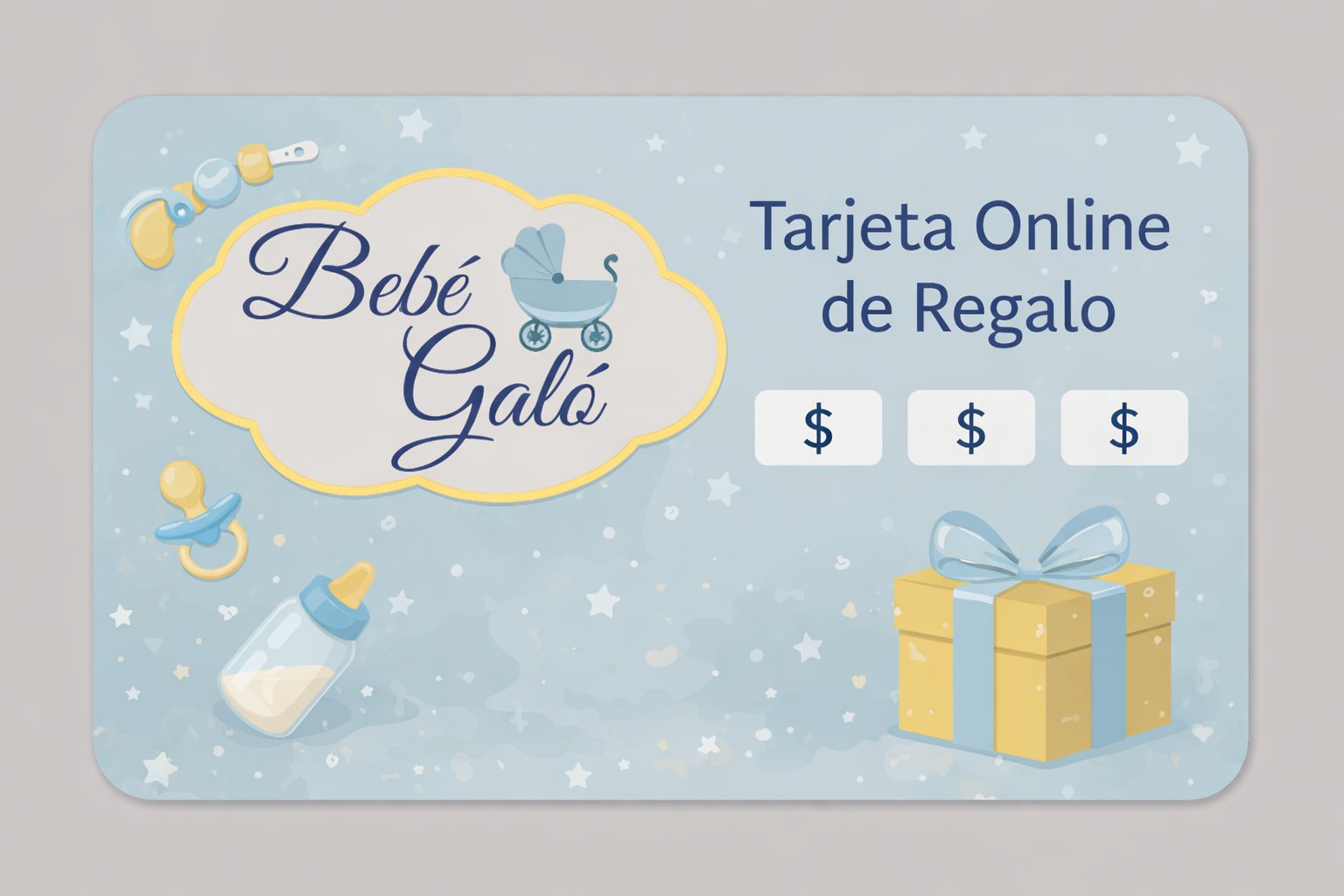 TARJETA REGALO DIGITAL DE BEBÉ GALÓ